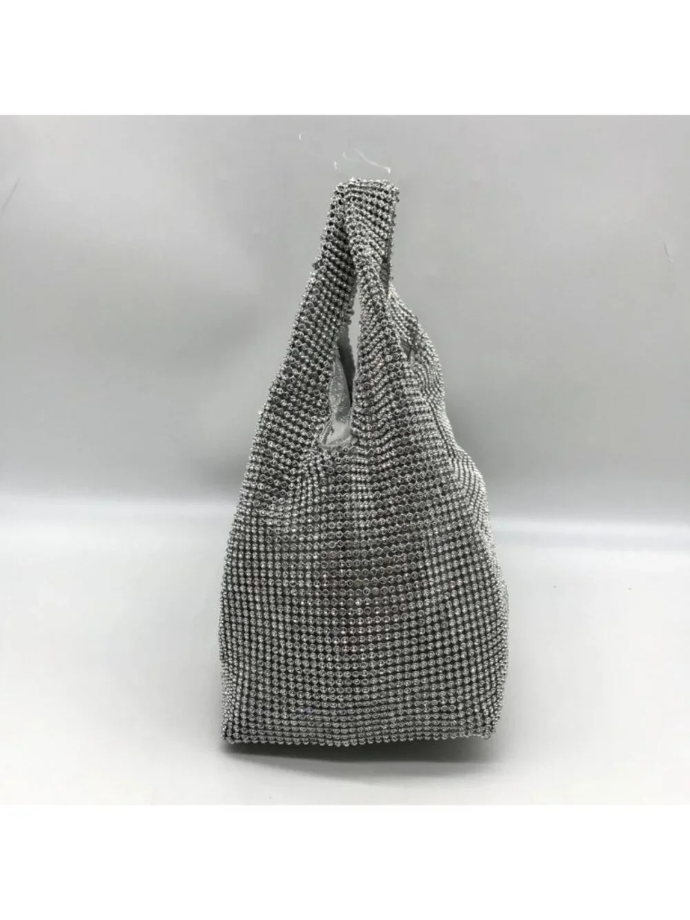 I.N.C. International Concepts Silver Mesh Crystal Hobo Bag
